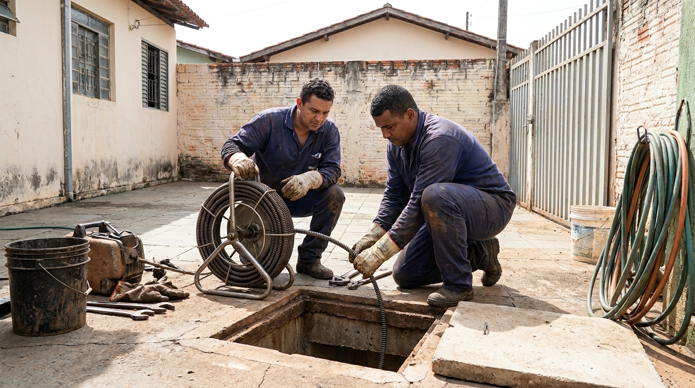 Hidrojateamento com equipamento na Itararé, Vitória‑ES