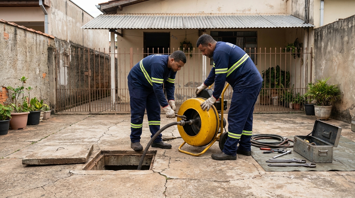 Hidrojateamento da equipe na Itararé, Vitória‑ES
